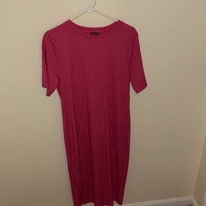 Vince Camuto  hot pink ribbed dress